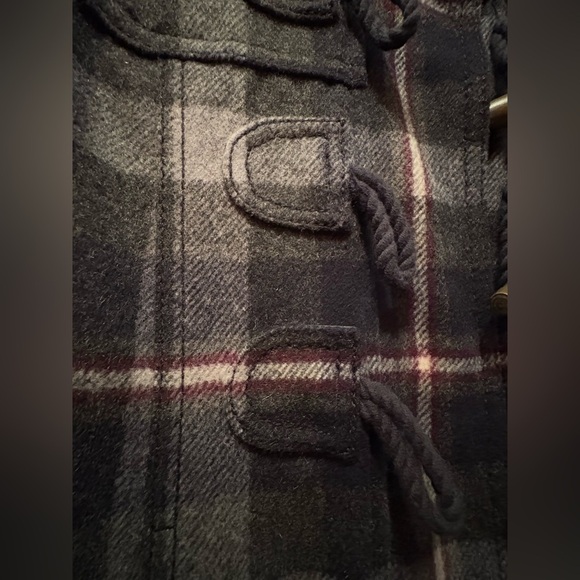 Abercrombie and fitch plaid jacket with hood size Medium. - Picture 3 of 10